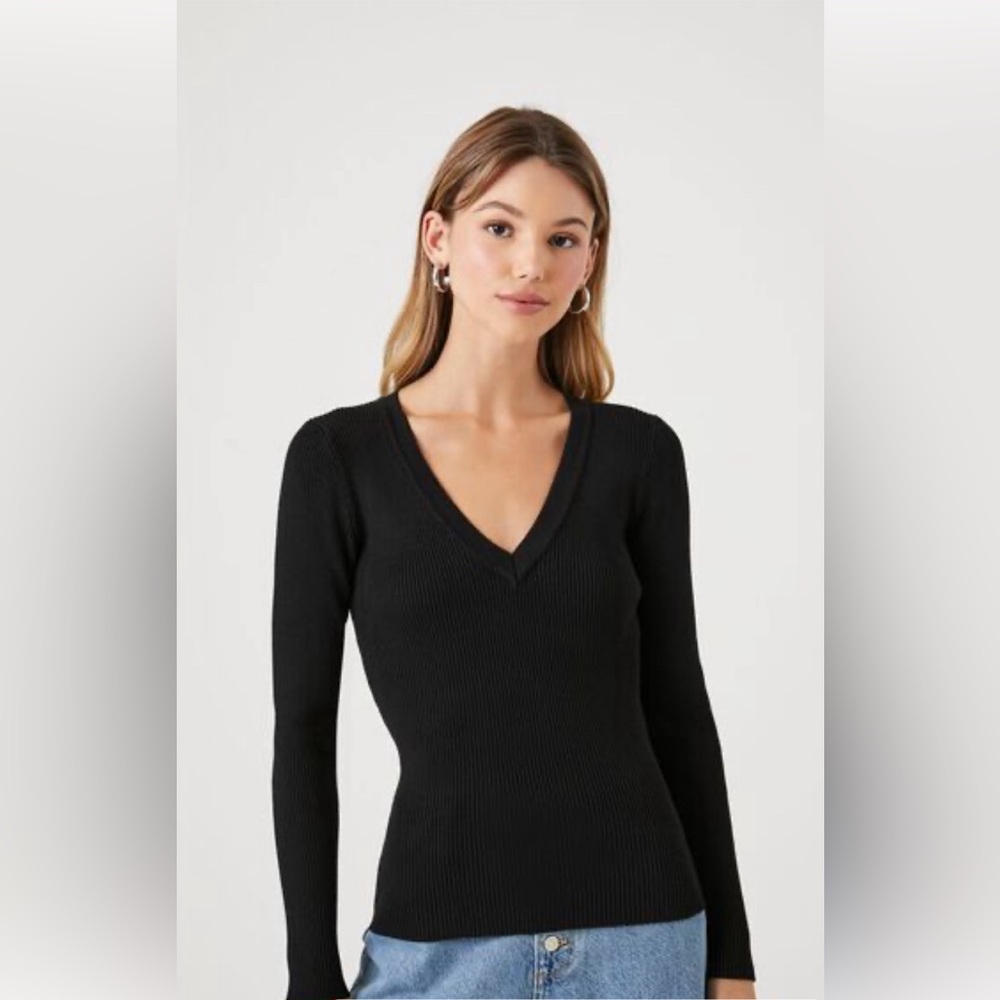 Black Ribbed Long Sleeve - Picture 1 of 2